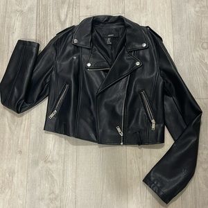 Black leather jacket